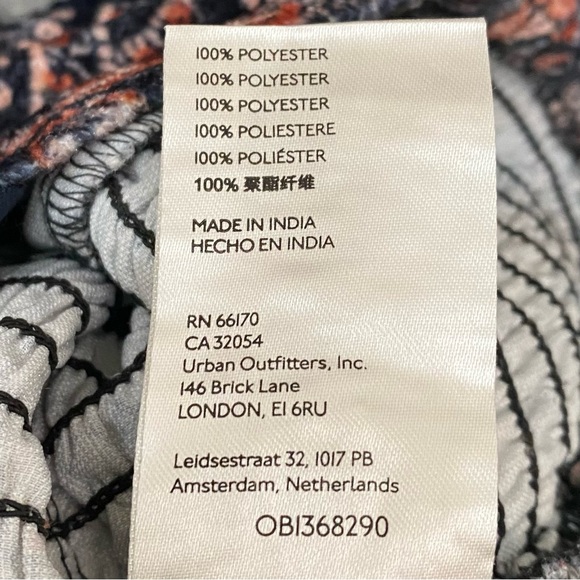 FREE PEOPLE Dare Me Tie Back Velvet Blouse Long Sleeve in Black Combo Size M - Picture 13 of 16